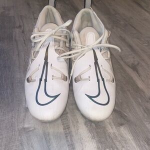 Nike White and Blue Men's Shoes